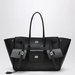 Balenciaga Women's Carry All Bel Air Large Bag In Black Leather